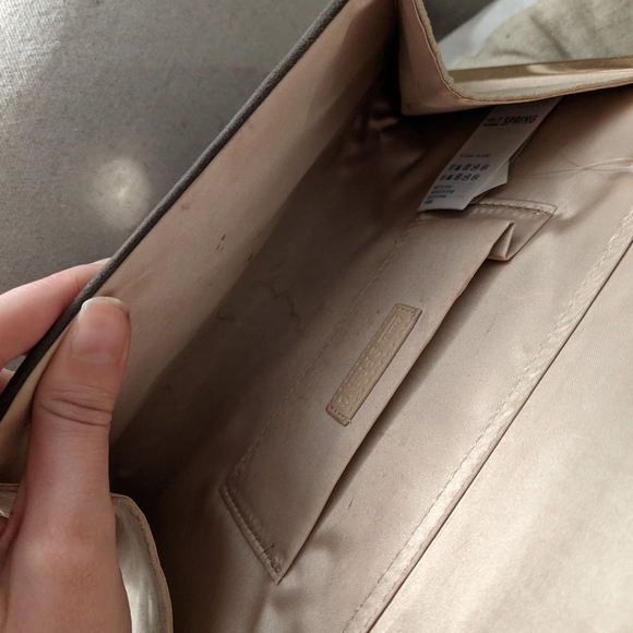 Black, Grey, Tan and Gold Velvet Envelope Clutch - Picture 6 of 6